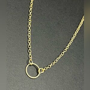 NEW gold circle necklace